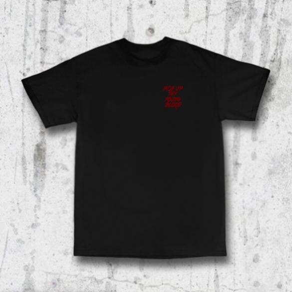 blood in t shirt